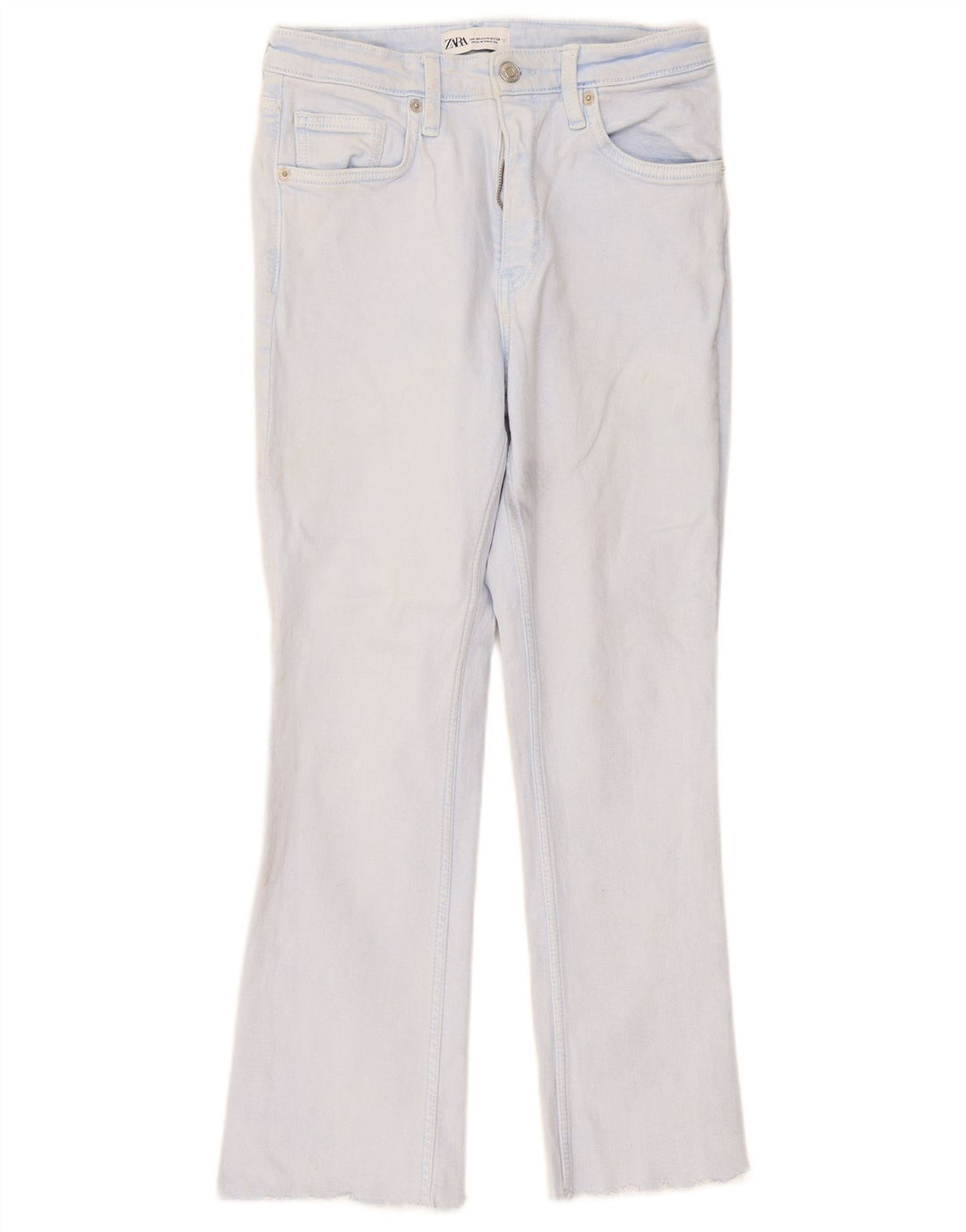 Calça jeans reta feminina Zara EU 38 pequena W28 L26 azul