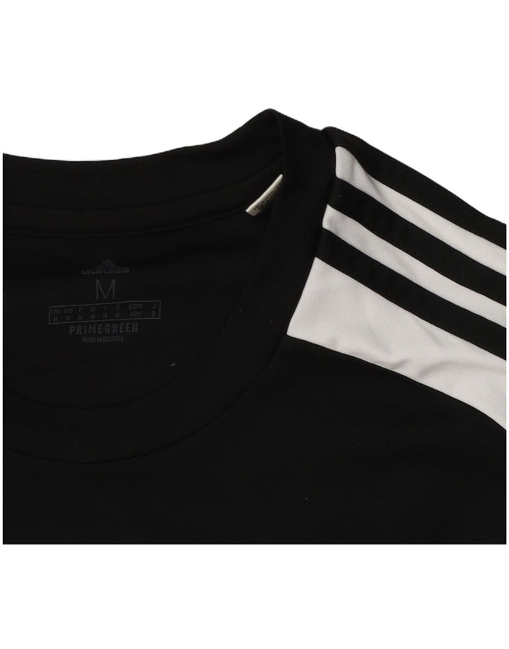 Adidas Mens Aeroready Camiseta Top Médio Preto Colourblock Poliéster