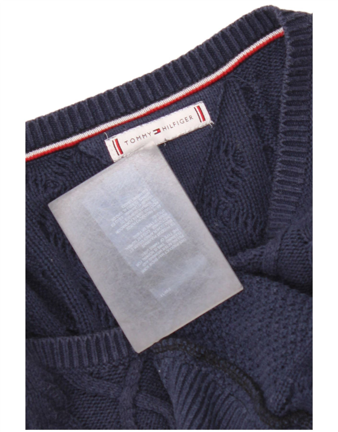 Suéter cardigã feminino TOMMY HILFIGER Reino Unido 14 médio azul marinho