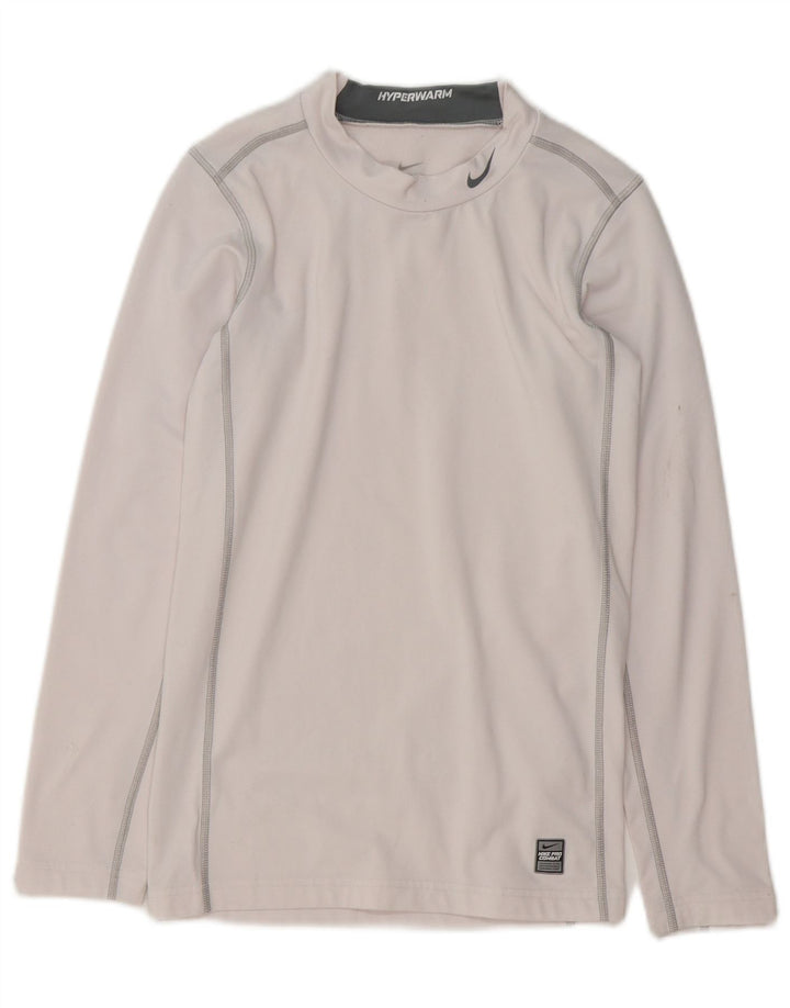 Top Nike Boys Dri Fit manga comprida 13-14 anos XL branco poliéster
