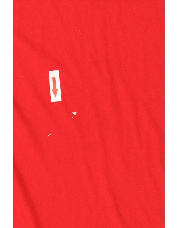 Adidas Mens Climalite Camiseta Top Pequeno Poliéster Vermelho