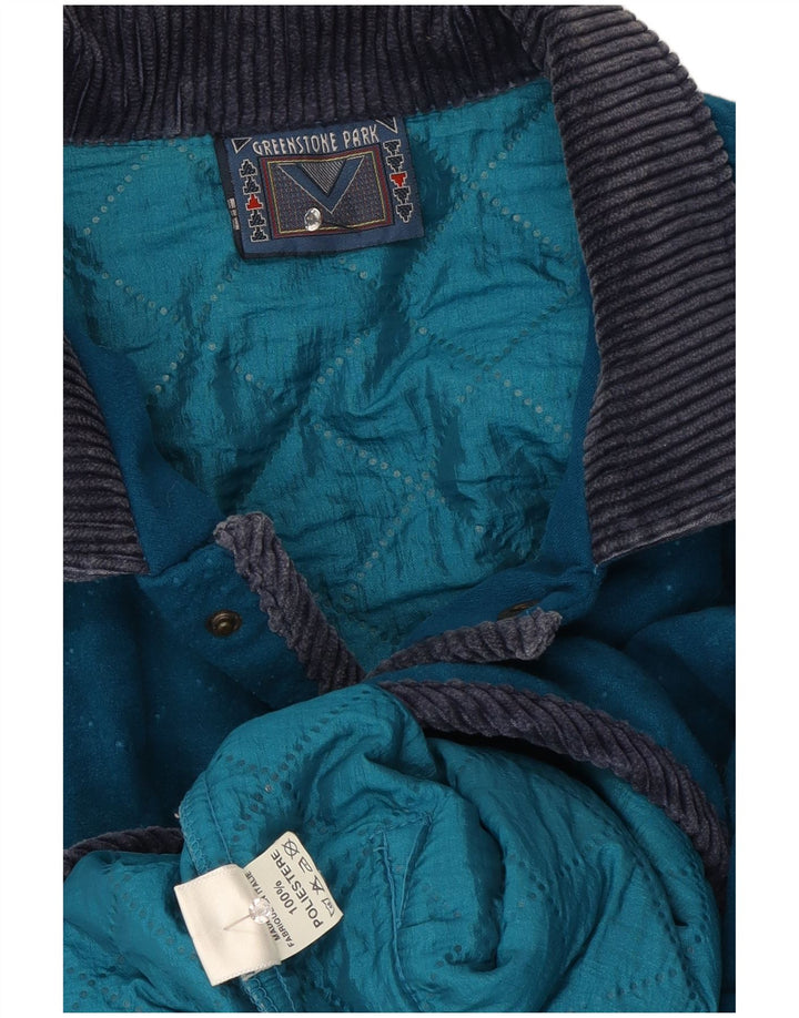 Jaqueta acolchoada masculina Greenstone Park Reino Unido 38 poliéster azul médio
