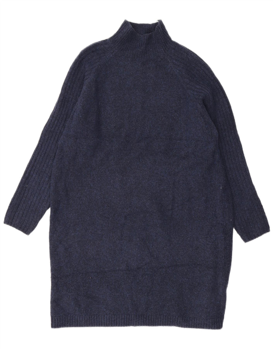 Zara Womens Jumper Dress UK 14 Médio Azul Marinho Acrílico