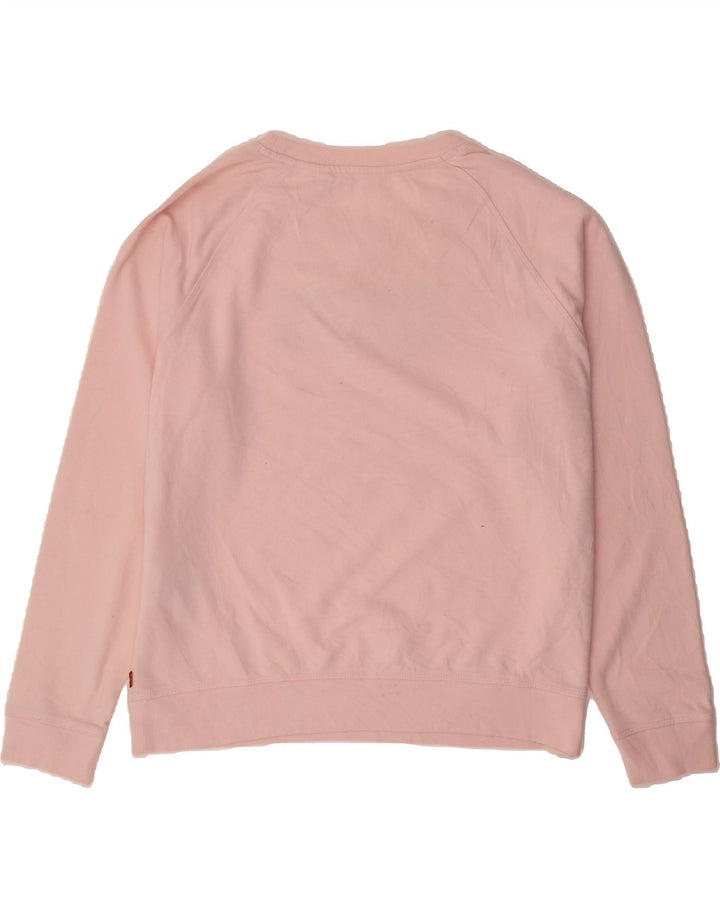 LEVI'S Womens Graphic Sweatshirt Jumper UK 18 XL Pink Cotton Vintage Levi's and Second-Hand Levi's from Messina Hembry 