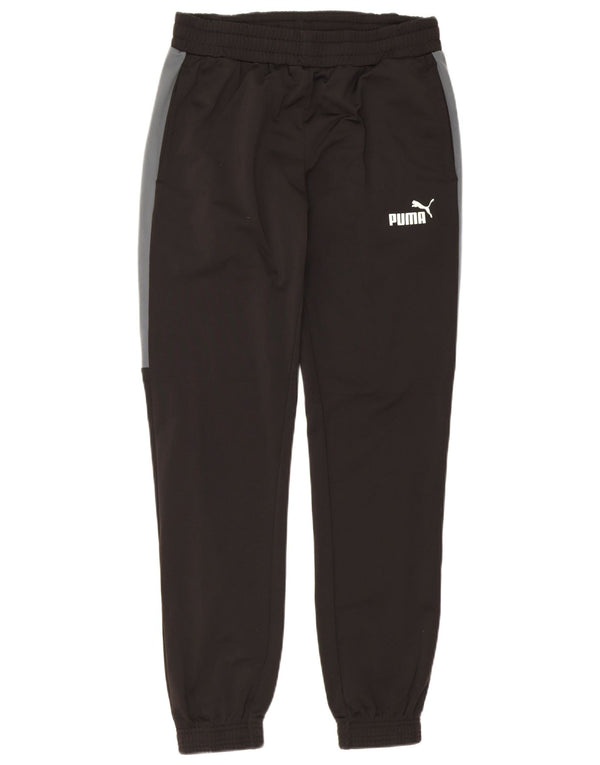 Calça esportiva masculina Puma Joggers médio preto colorblock poliéster