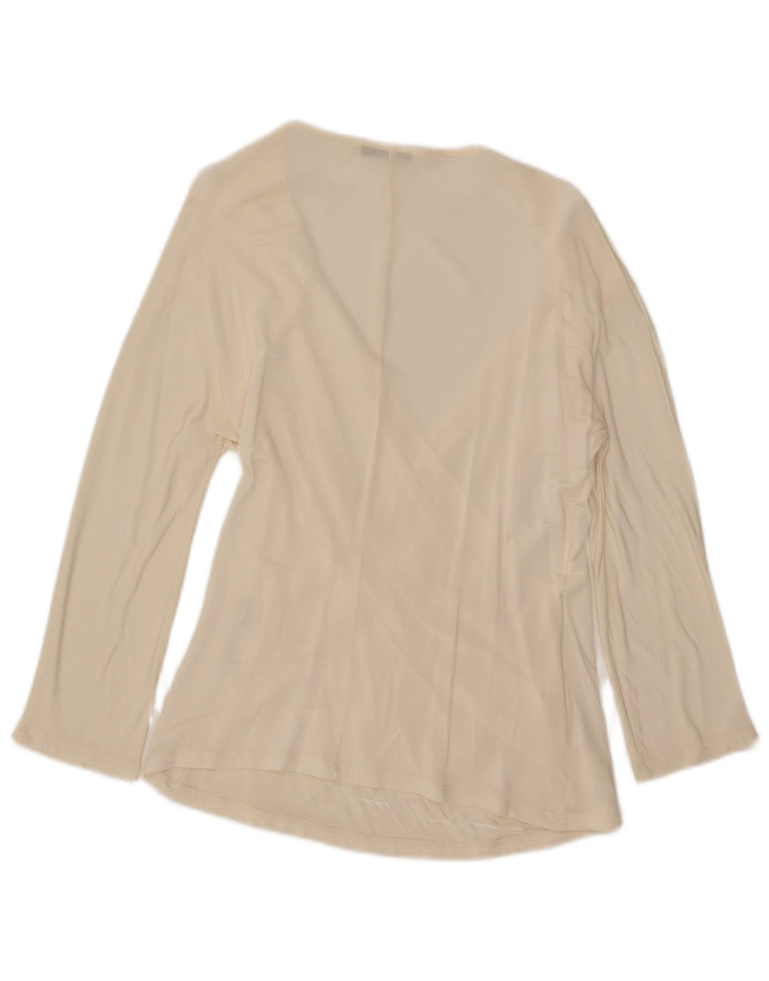 Marella Blusa Feminina Manga 3/4 Top UK 18 XL Branco