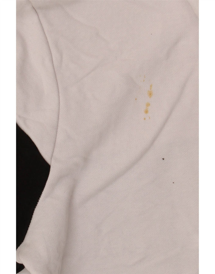 ELLESSE Suéter masculino com capuz gráfico médio branco algodão colorido