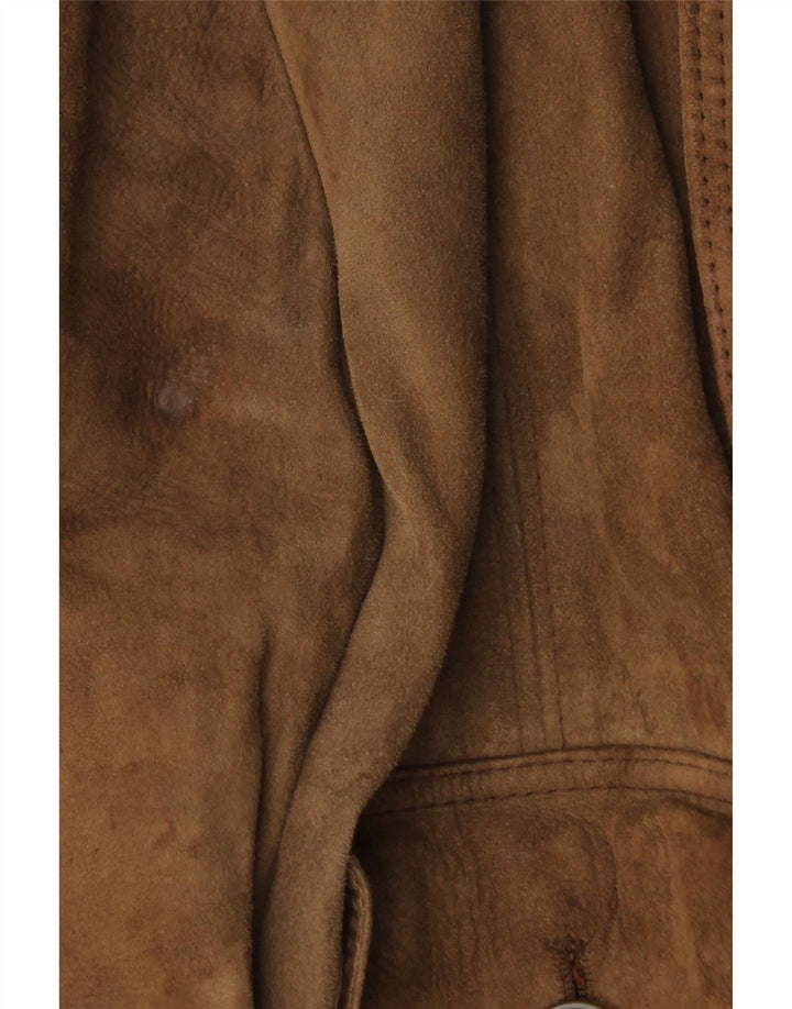 Jaqueta bomber masculina VINTAGE de camurça IT 44 XS marrom