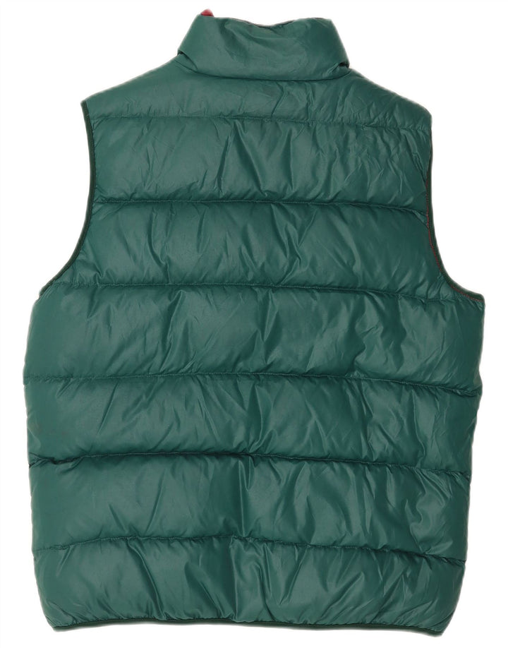 Colete acolchoado reversível masculino North Sails UK 38 poliamida verde médio