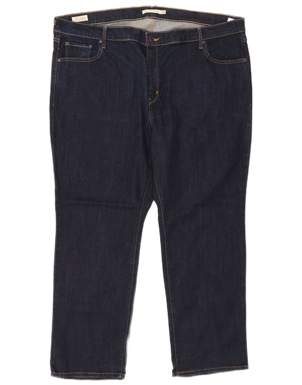 Calça jeans feminina Levi's 724 High Rise Straight US 24 4XL W48 L29 Azul marinho