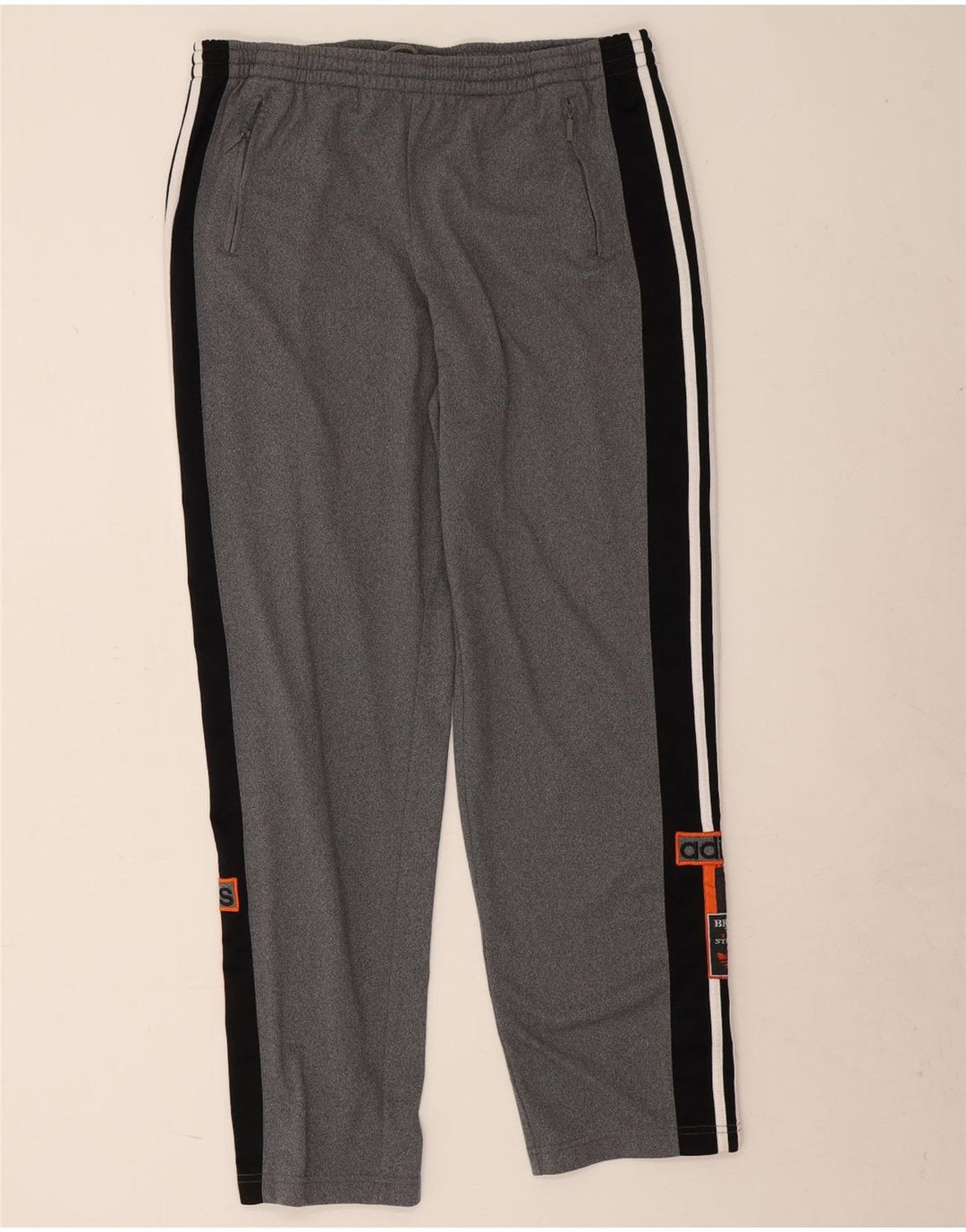 Calça Adidas Masculina Graphic Treino Grande Cinza Colorblock Poliéster