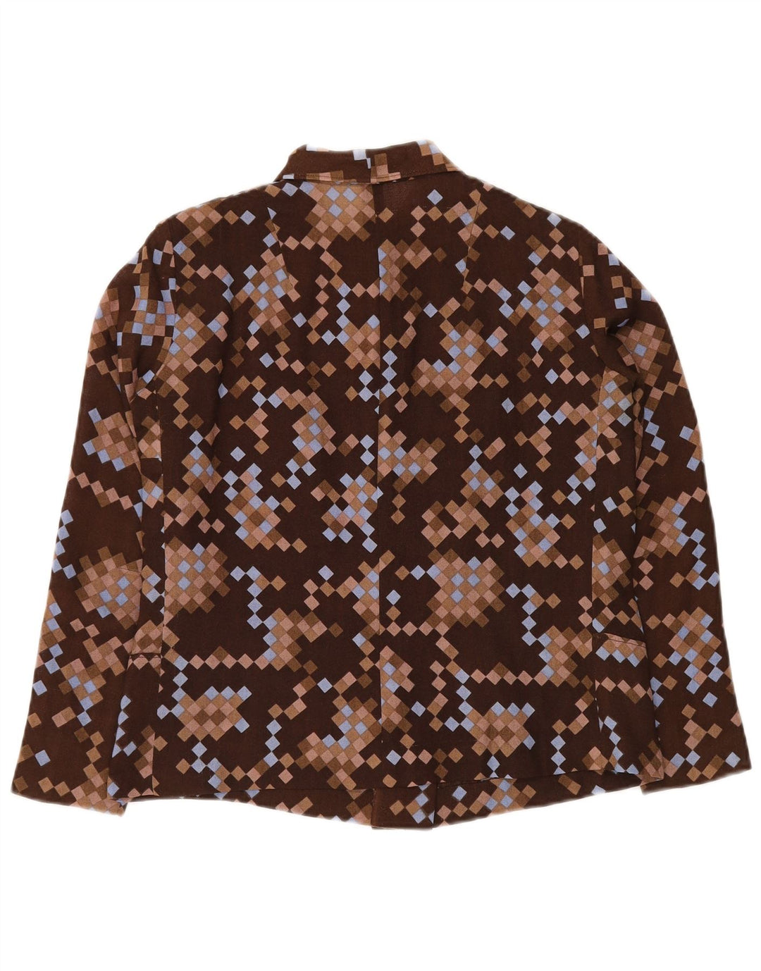 Jaqueta bomber feminina VINTAGE UK 12 marrom médio geométrico