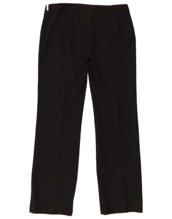 Trussardi Calça feminina reta regular casual IT 46 grande W32 L31 preta