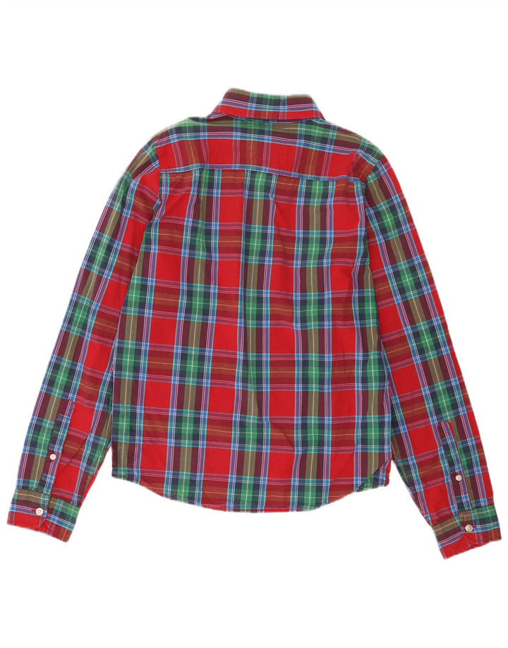 Camisa masculina Hollister xadrez vermelho médio