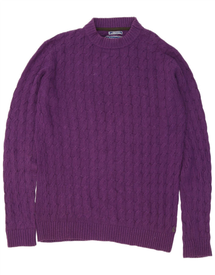 Suéter masculino Joules com gola redonda e viscose roxa grande