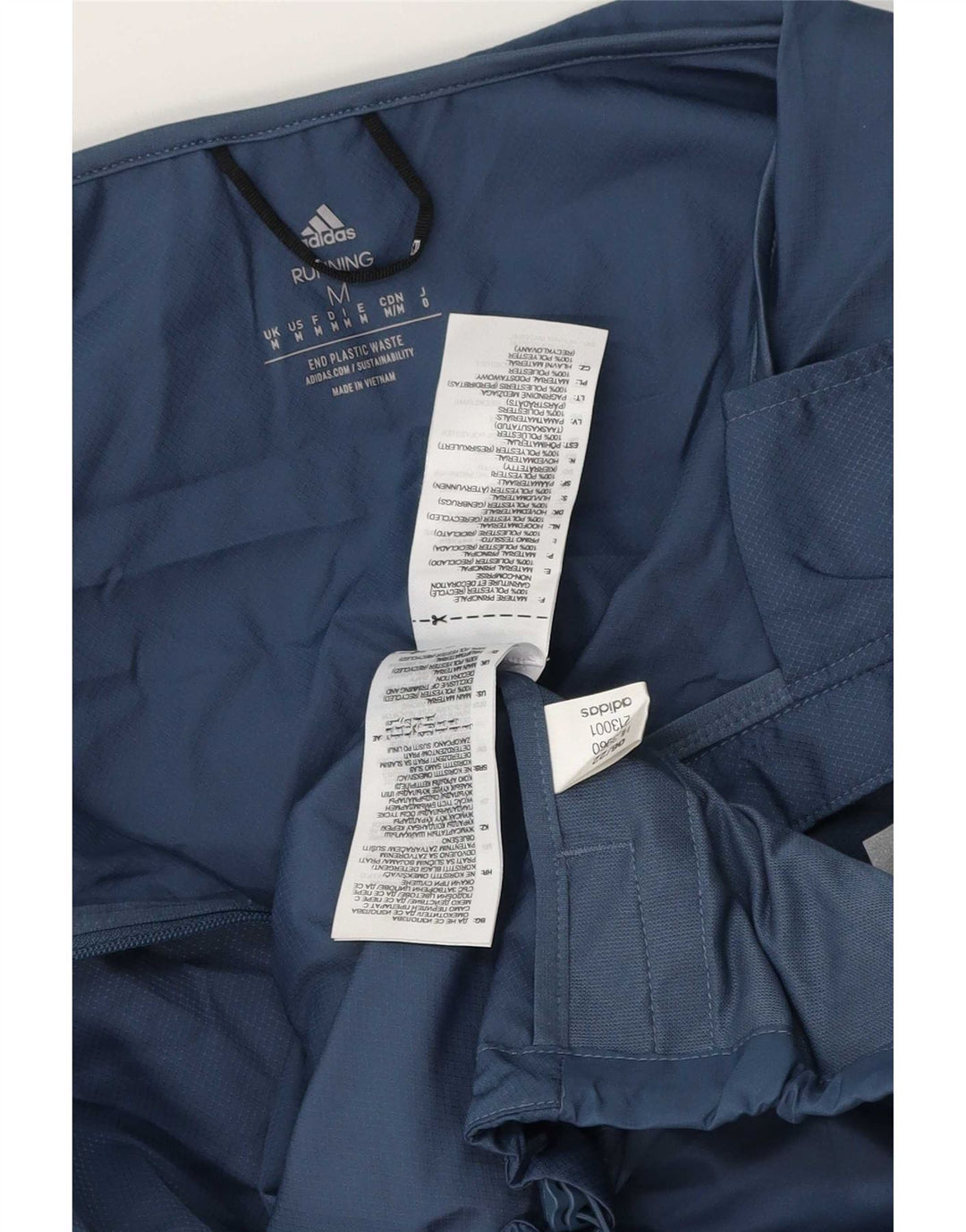 Adidas Mens Hooded Rain Jacket UK 38 Médio Azul Marinho Poliéster