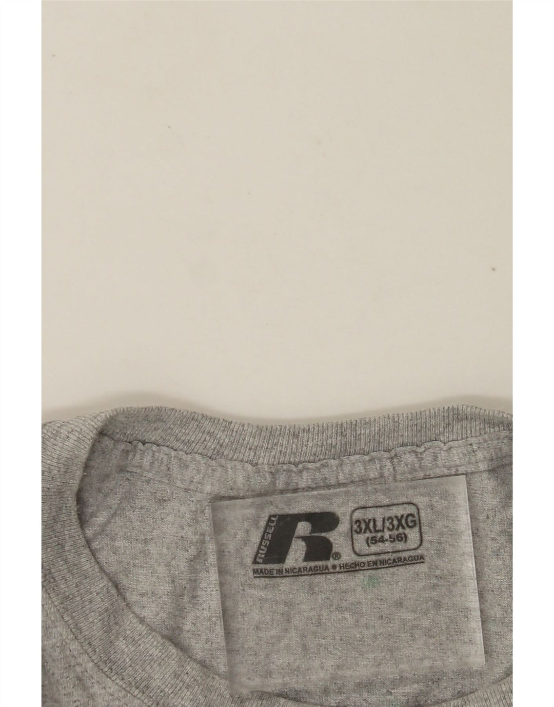 Camiseta masculina RUSSELL ATLÉTICA Top UK 54/56 3XL cinza manchado