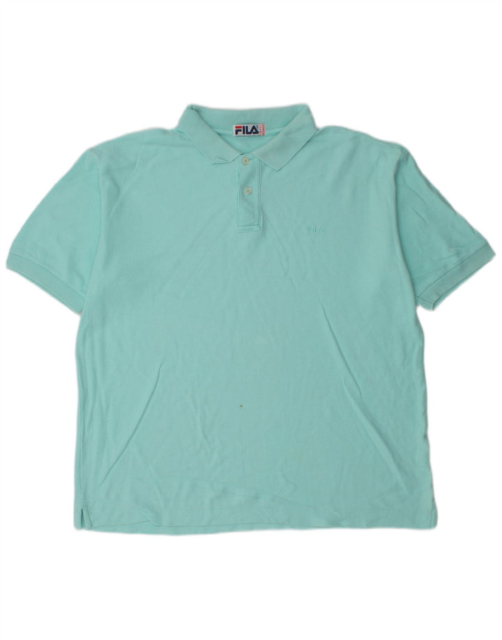 Camisa polo masculina Fila IT 52 grande algodão azul