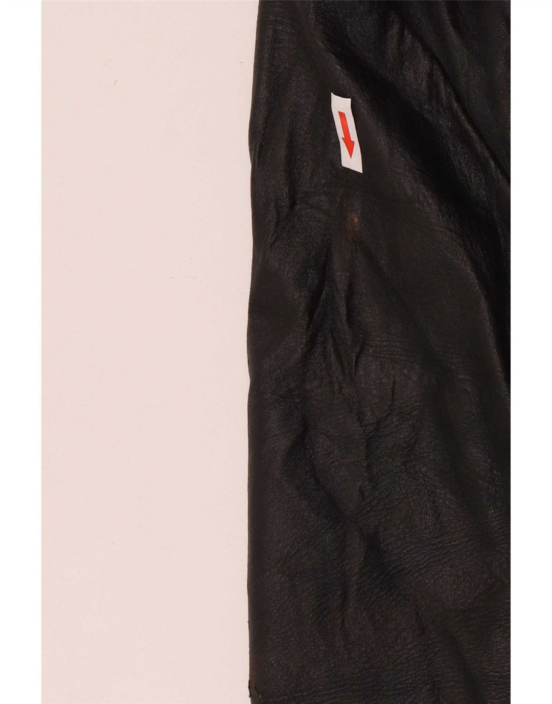 Jaqueta blazer feminina vintage de couro com 3 botões Reino Unido 12 médio preto
