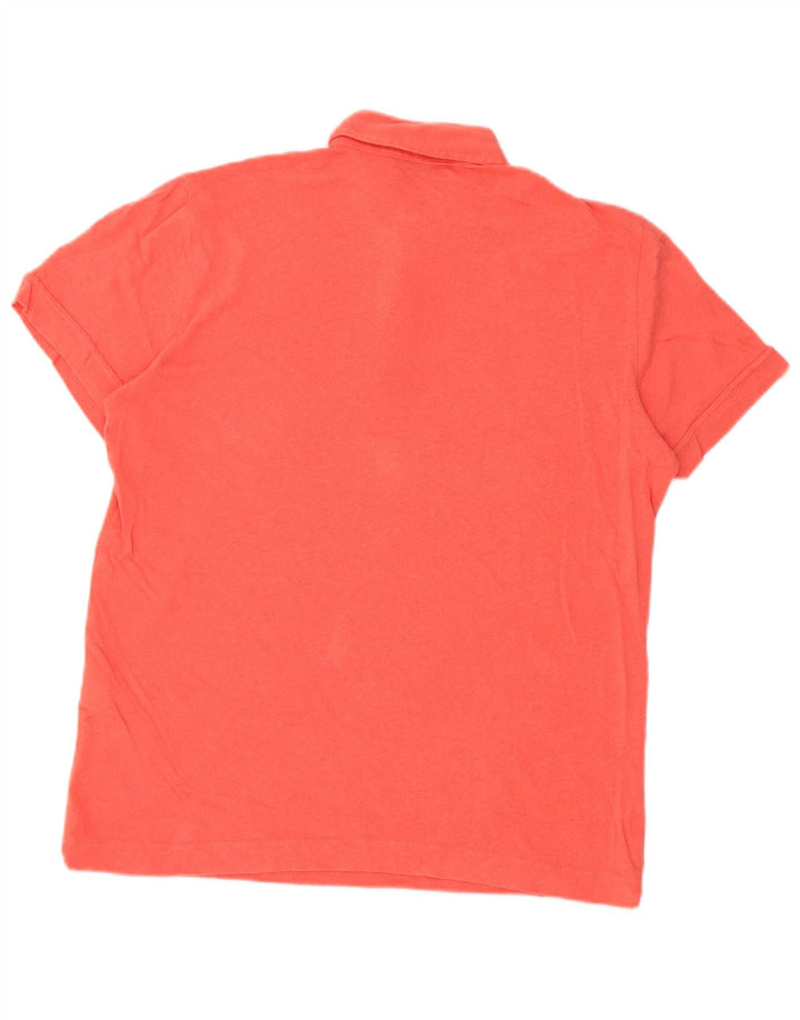 Camisa polo masculina MASSIMO DUTTI pequena linho vermelho