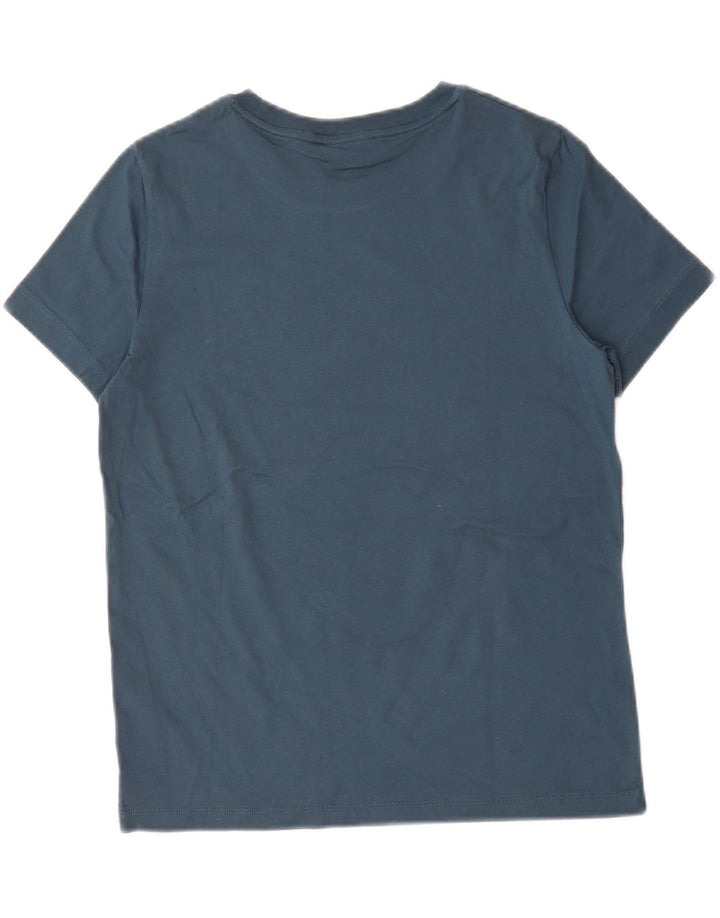 Calvin Klein Camiseta masculina gráfica Top médio algodão azul marinho
