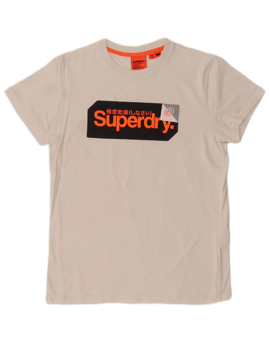 Camiseta masculina gráfica SUPERDRY Top médio algodão branco