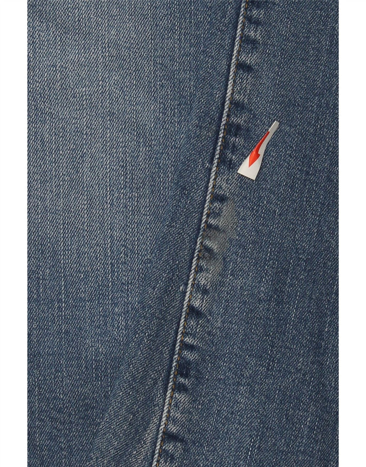 Calça jeans feminina Levi's 504 Slouch Flared US 5 médio W28 L32 azul algodão