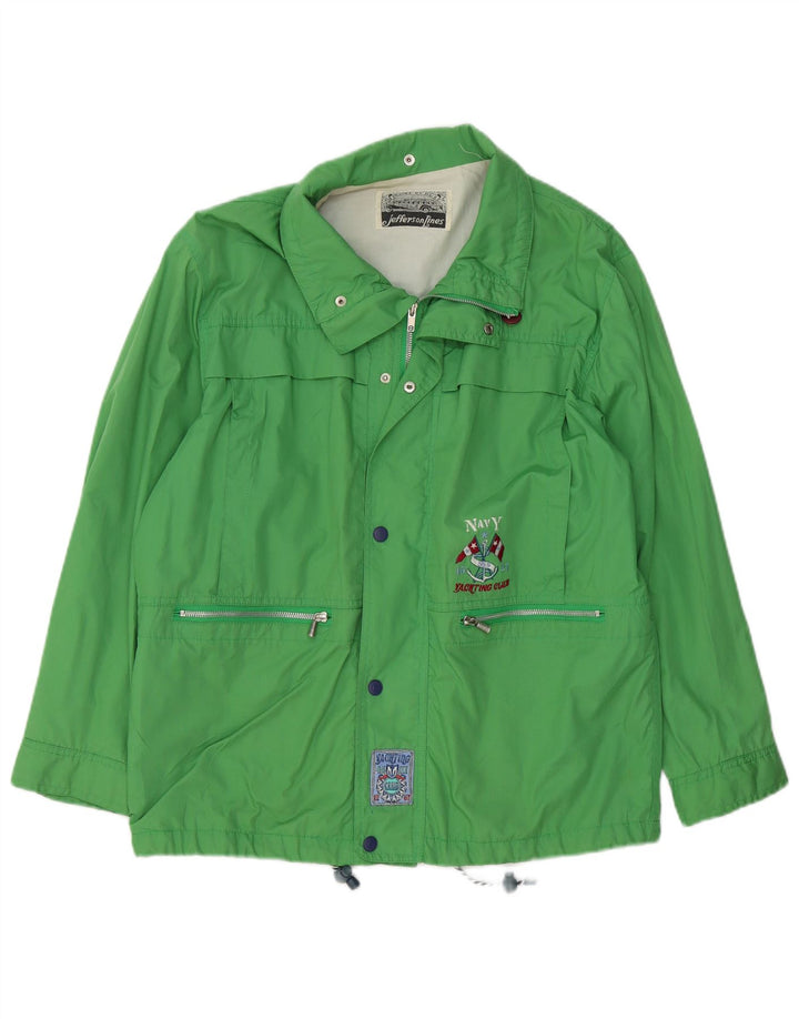 Jaqueta utilitária gráfica masculina vintage Reino Unido 40 algodão azul grande