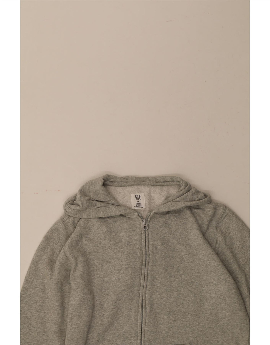 GAP Boys Zip Hoodie Sweater 12-13 Years 2XL Grey Cotton Vintage Gap and Second-Hand Gap from Messina Hembry 