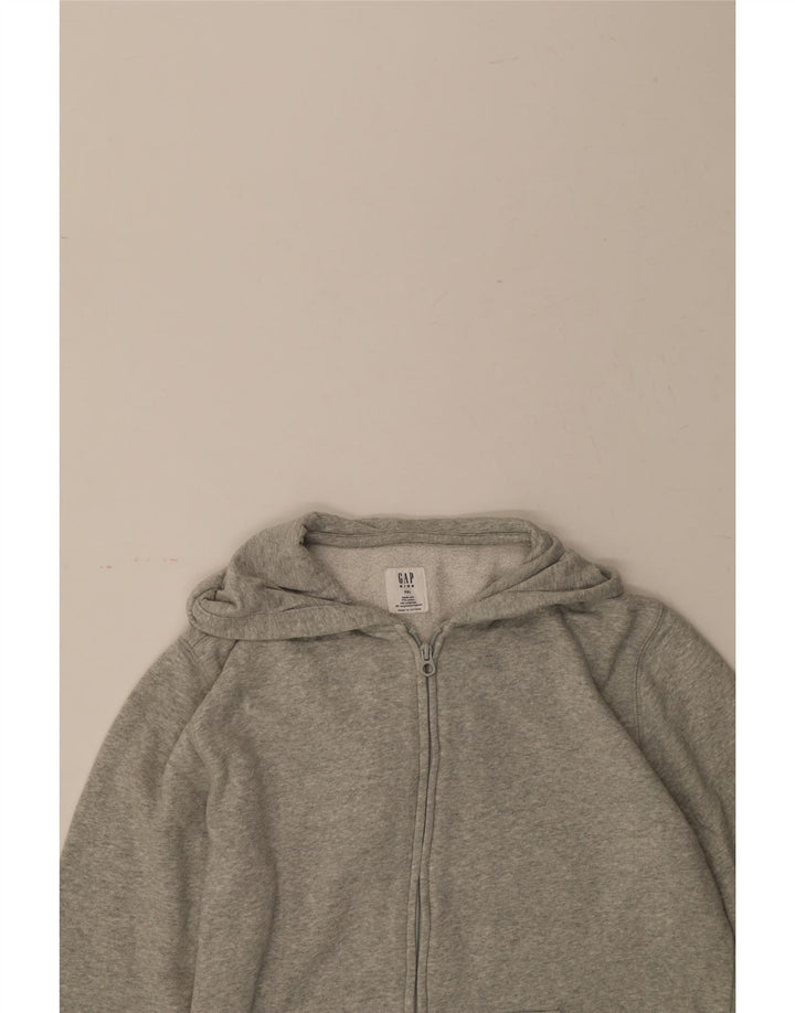 GAP Boys Zip Hoodie Sweater 12-13 Years 2XL Grey Cotton Vintage Gap and Second-Hand Gap from Messina Hembry 