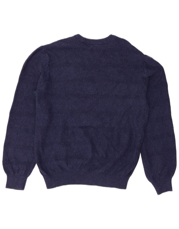 Suéter masculino Chaps com gola canoa médio listrado azul marinho