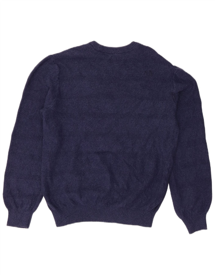 Suéter masculino Chaps com gola canoa médio listrado azul marinho