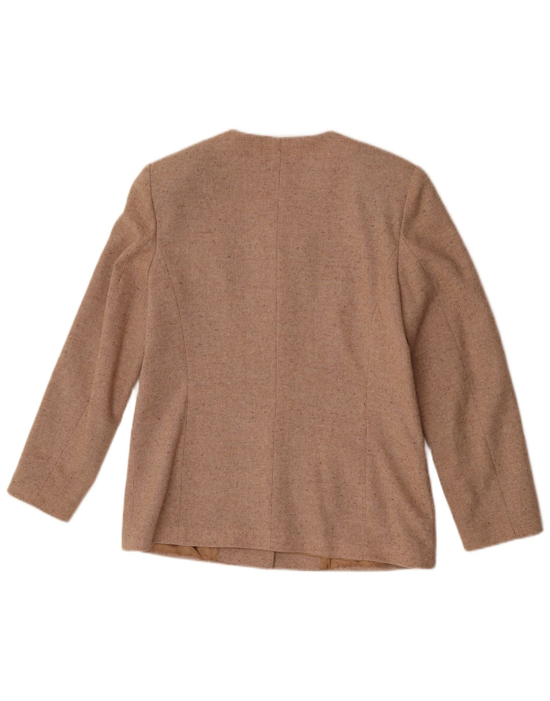 Jaqueta blazer feminina vintage com 4 botões IT 46 grande bege salpicado