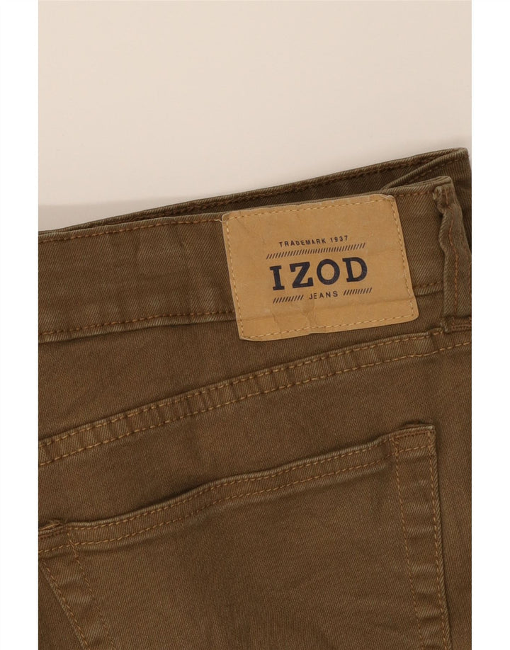 IZOD Mens Relaxed Fit Casual Trousers W38 L34 Brown Cotton Vintage Izod and Second-Hand Izod from Messina Hembry 