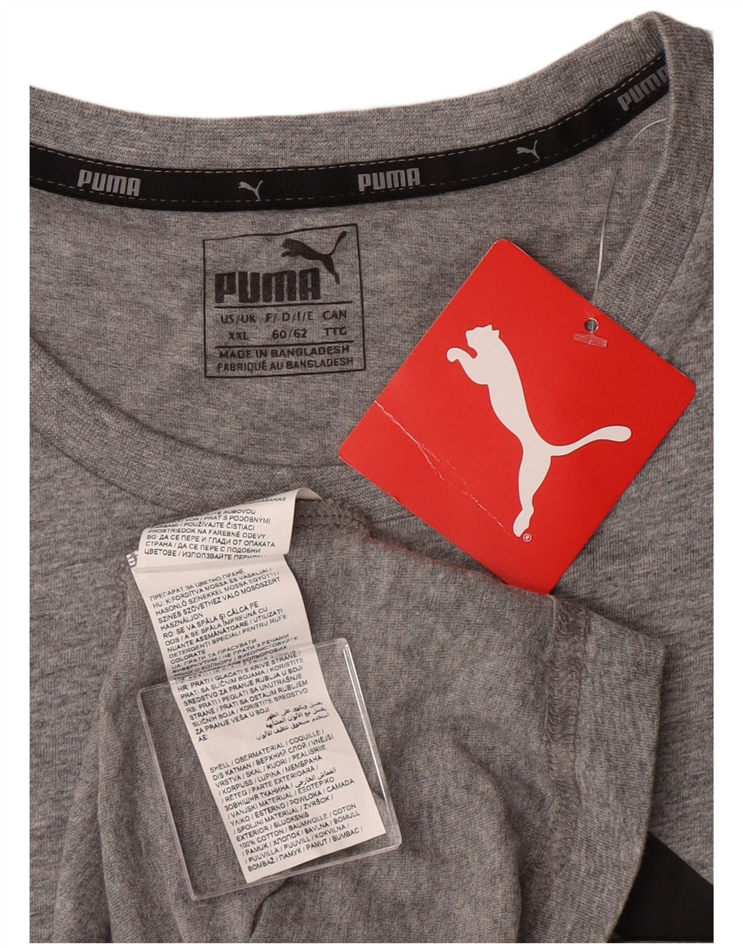 Camiseta masculina Puma Graphic 2XL algodão cinza
