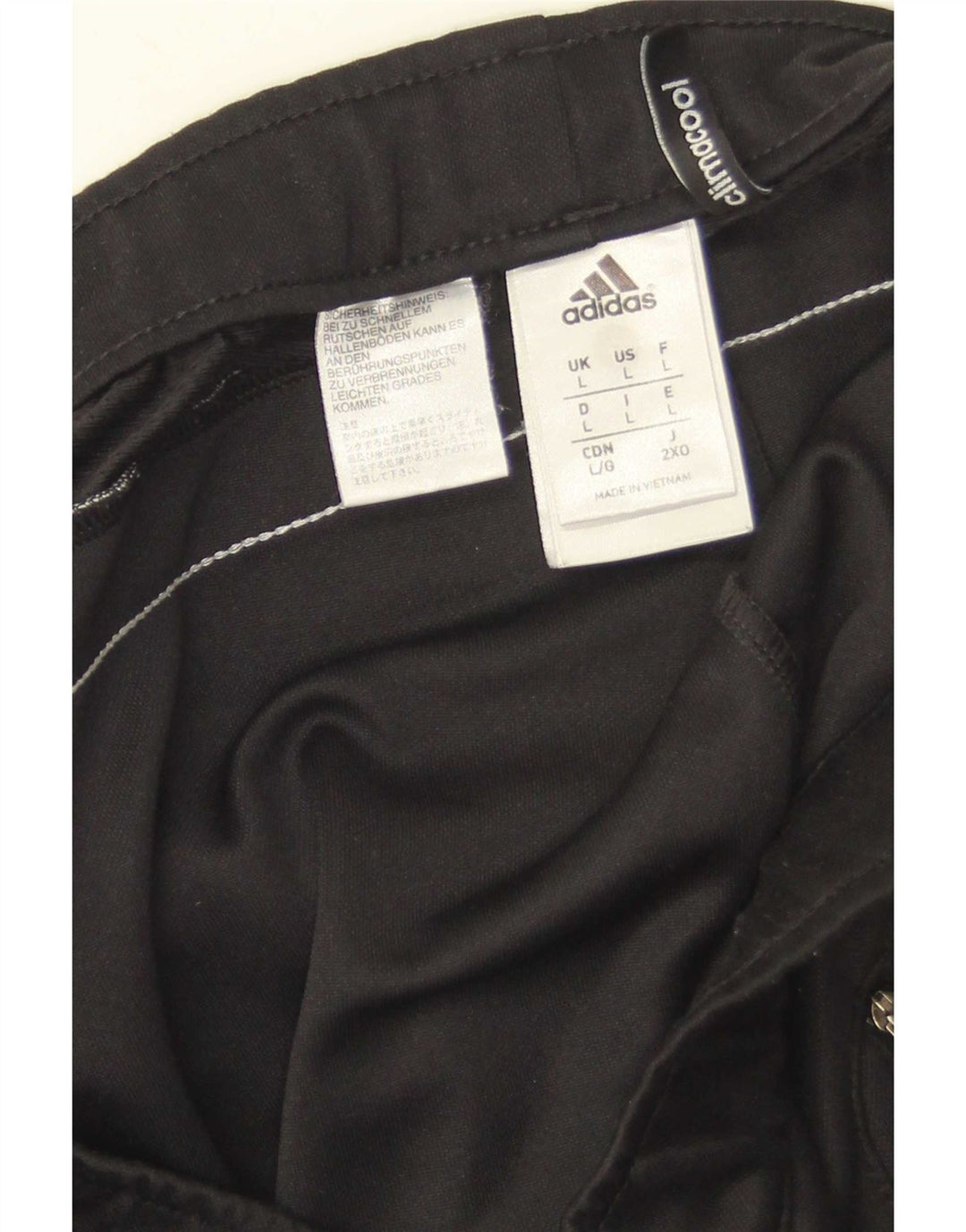 Calça de treino masculina Adidas Climacool grande preto colorblock poliéster