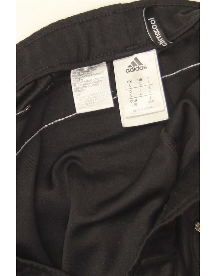 Calça de treino masculina Adidas Climacool grande preto colorblock poliéster