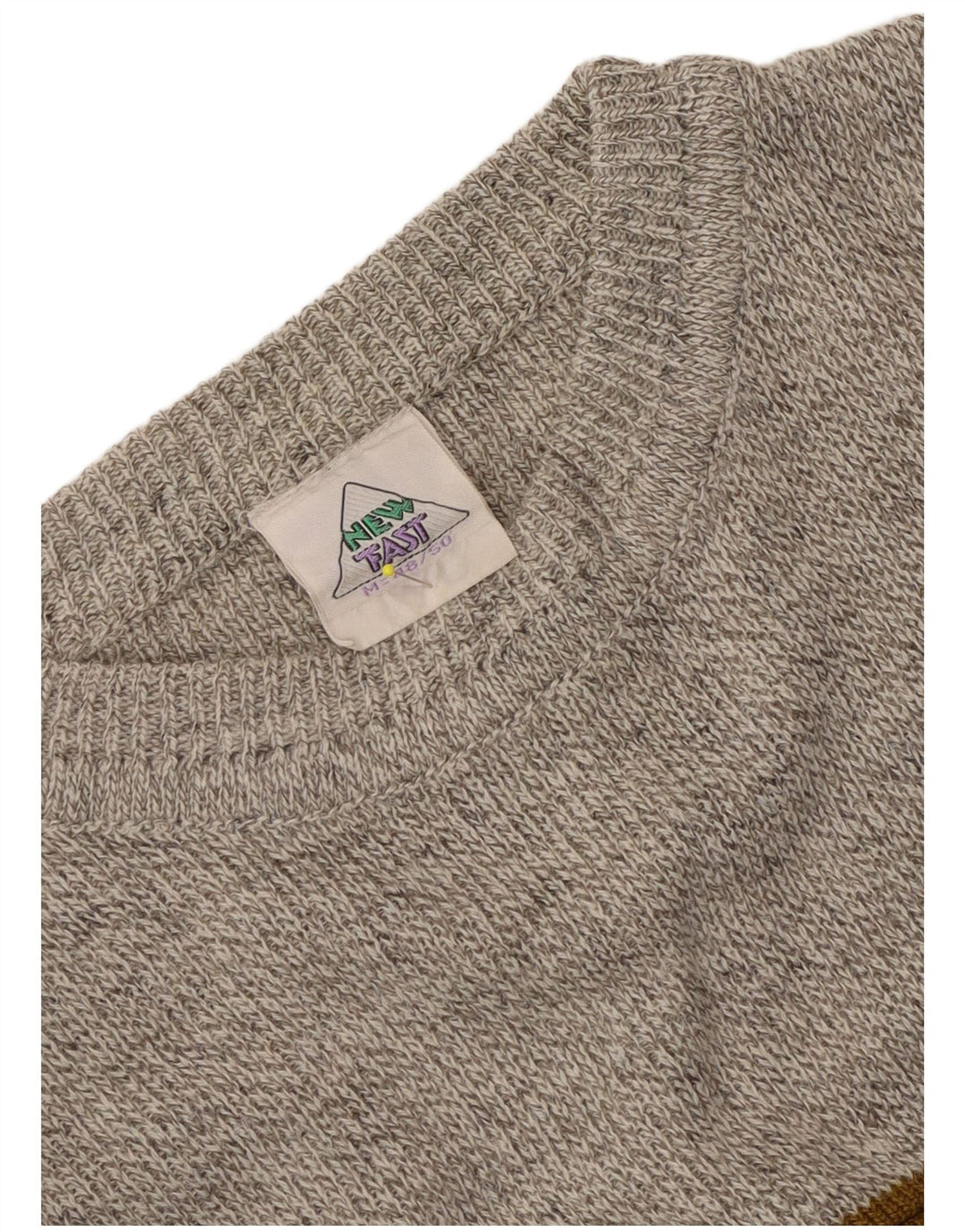 Novo suéter masculino rápido com gola redonda IT 48/50 cinza médio colorblock