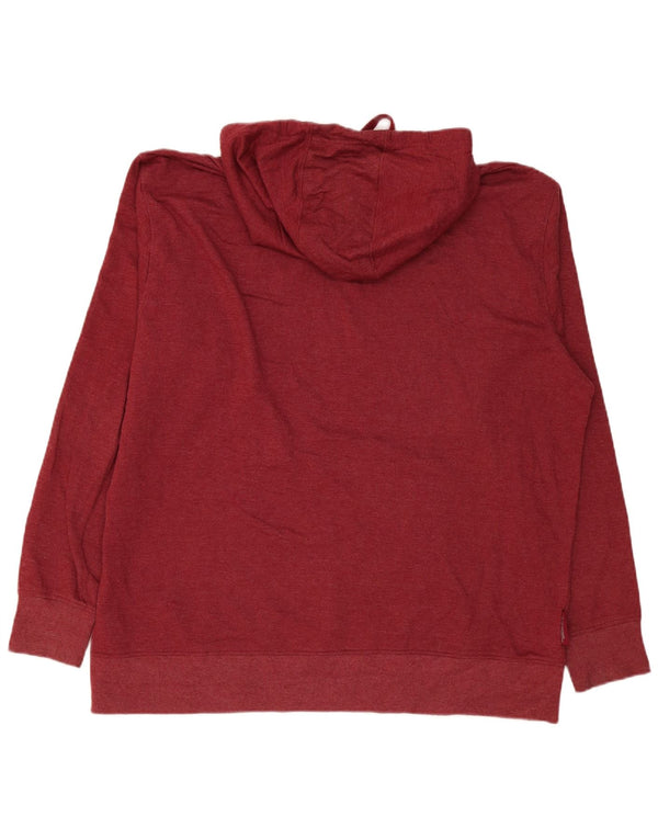 Mountain Warehouse Mens Hoodie Jumper 2XL Algodão Borgonha