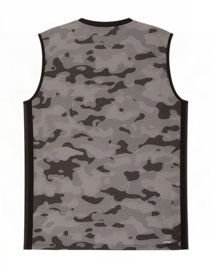 Adidas Mens Climacool Vest Top Grande Preto Camuflado Poliéster