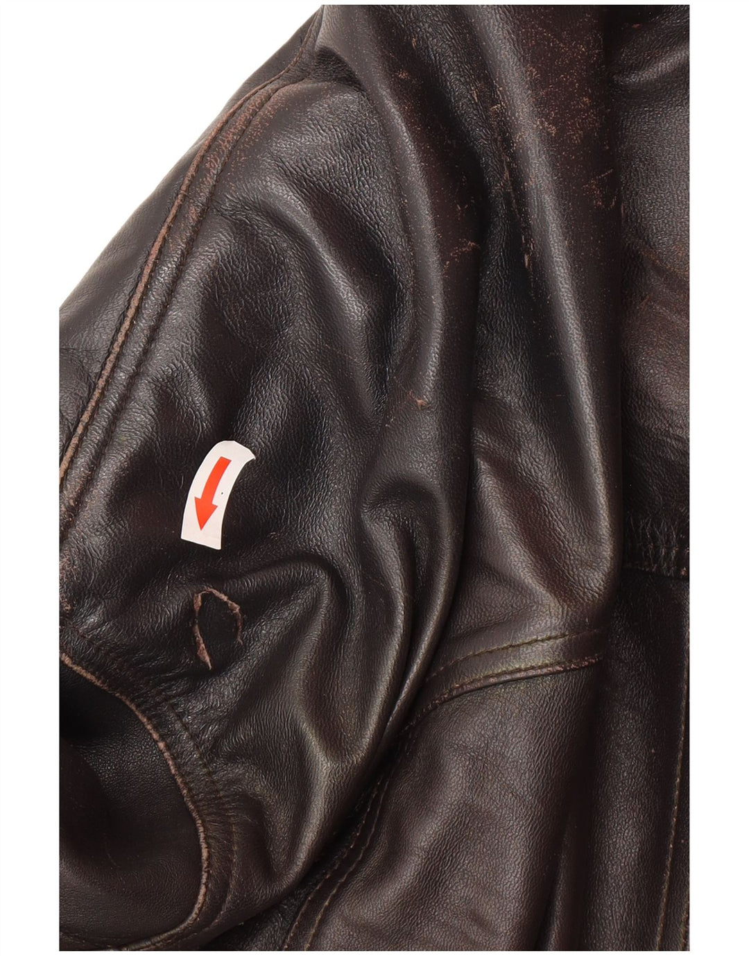 Jaqueta de couro masculina vintage UK 44 2XL couro preto