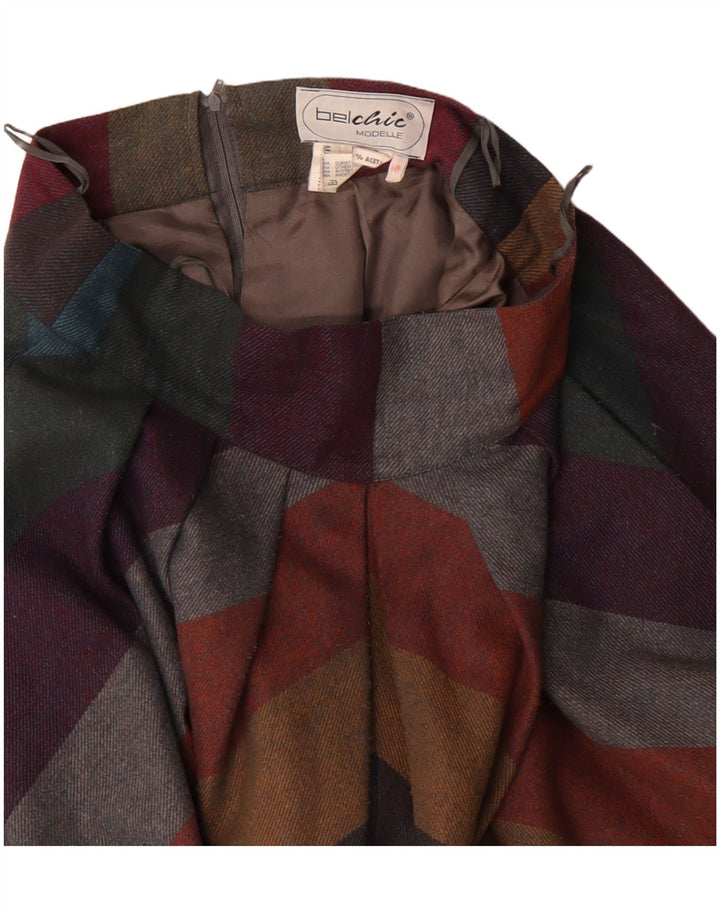 Saia evasê feminina VINTAGE EU 40 Médio W30 listrado multicolorido