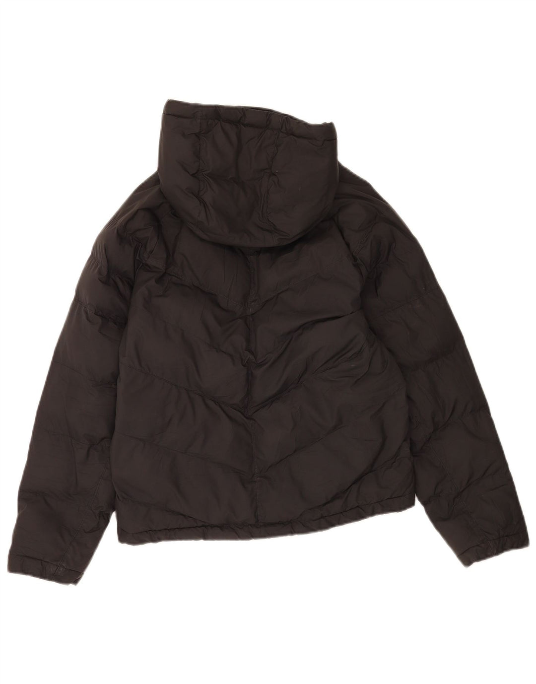 Jaqueta acolchoada com capuz Nike Girls 12-13 anos grande poliéster preto