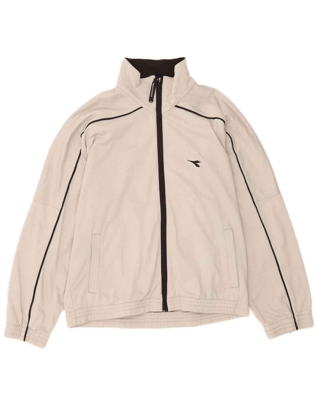 Diadora Mens Tracksuit Top Jacket UK 40 Poliéster Cinza Médio