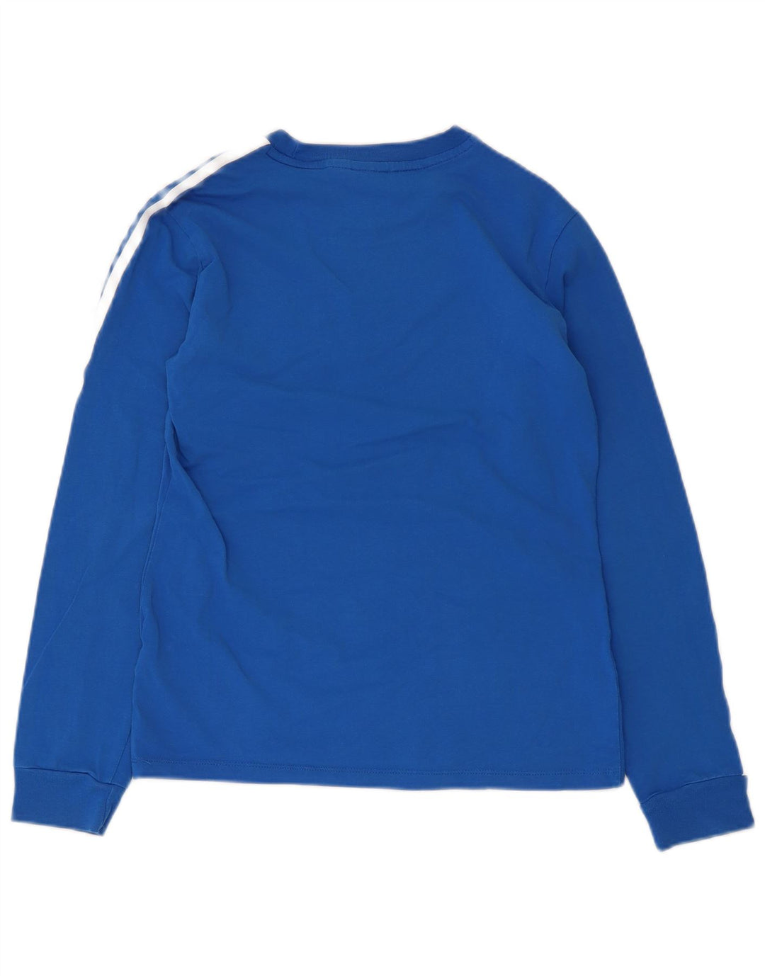 Adidas Mulher Top Manga Longa UK 8 Pequeno Azul Algodão