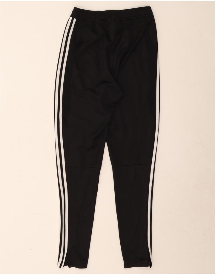 Calças de treino femininas Adidas UK 4 XS poliéster preto