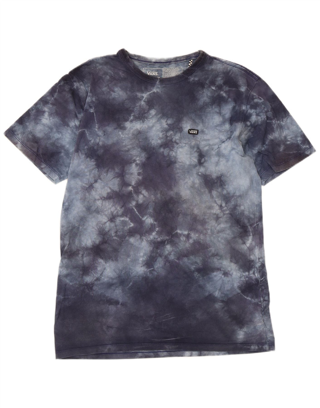 Camiseta masculina VANS Classic Fit Top Médio Azul Marinho Tie Dye Algodão
