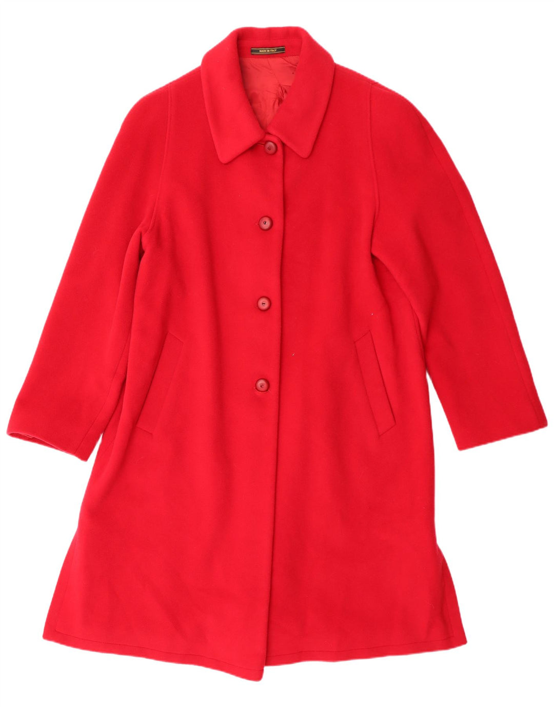 Sobretudo feminino vintage IT 44 médio vermelho lã nova