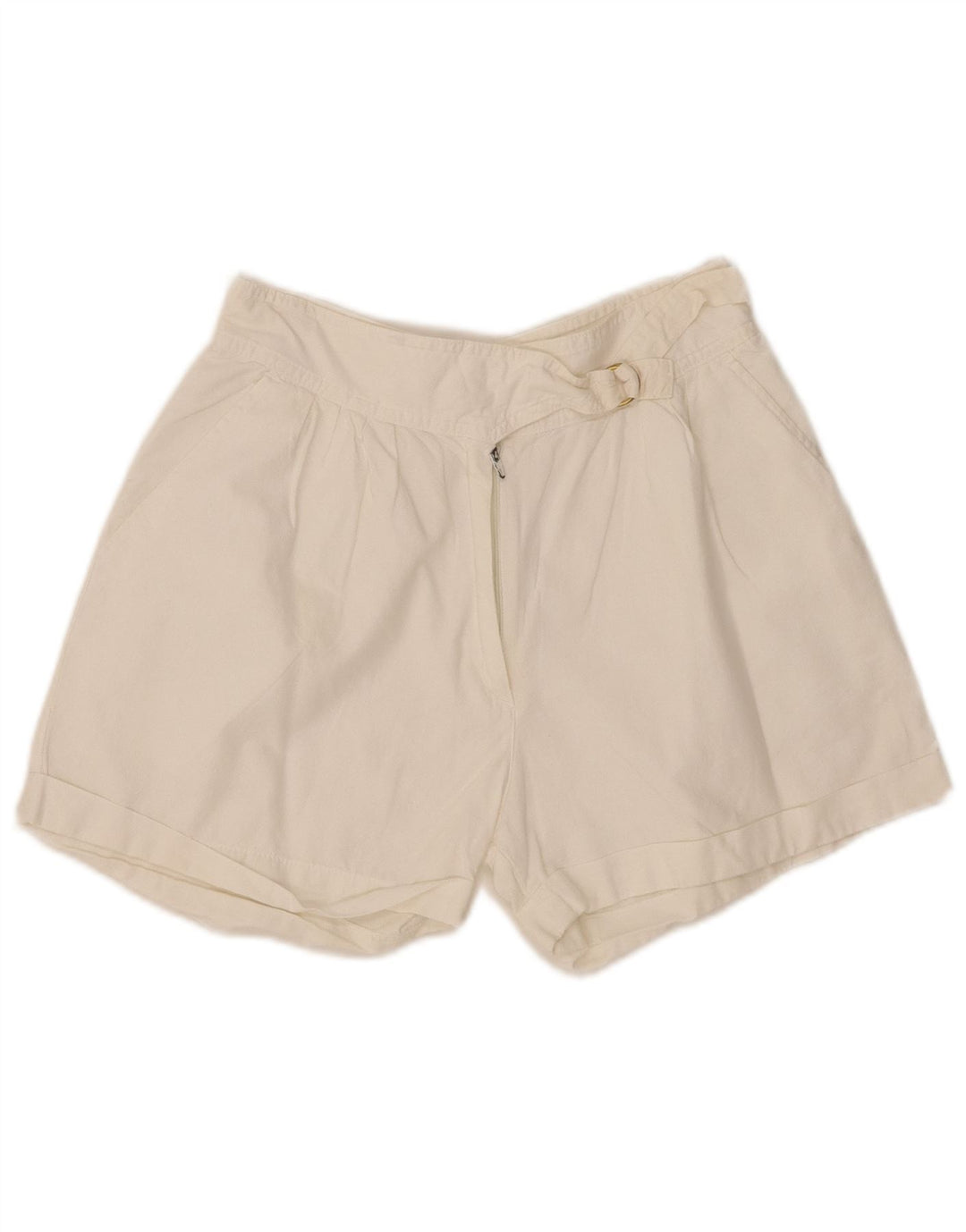 Shorts casual feminino DUK W26 pequeno branco