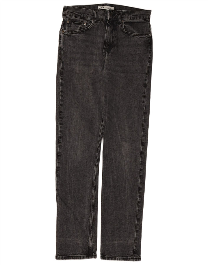 Zara Mens Straight Jeans EU 38 Pequeno W30 L32 Cinza